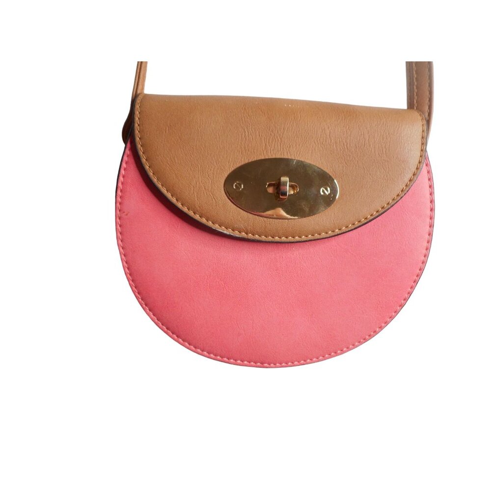 Simply Noelle pink Leather like Handbag Purse twist lock close - Picture 2 of 10